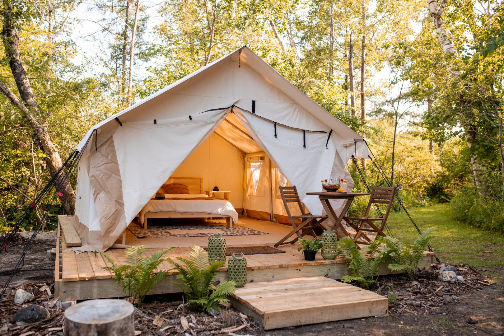 Glamping wall cheap tent