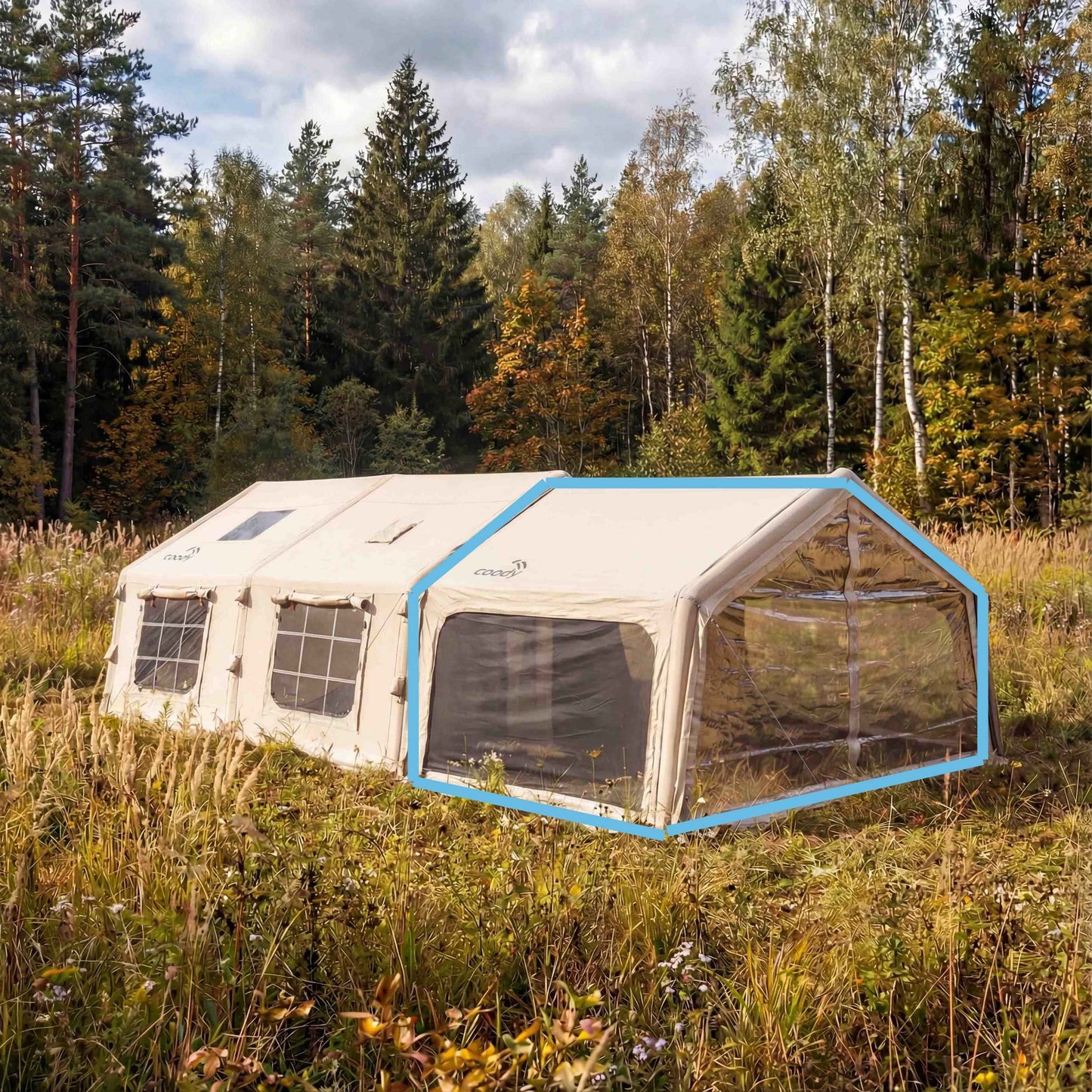 Coody AirTarp Inflatable Canopy Extension for 17.2, 13.6, Hub, 10.0 AirTent – Beige