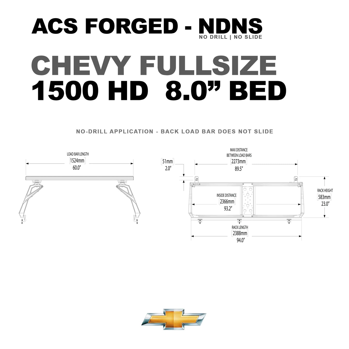 Leitner Designs ACS FORGED | Active Cargo System - No Drill for Chevrolet