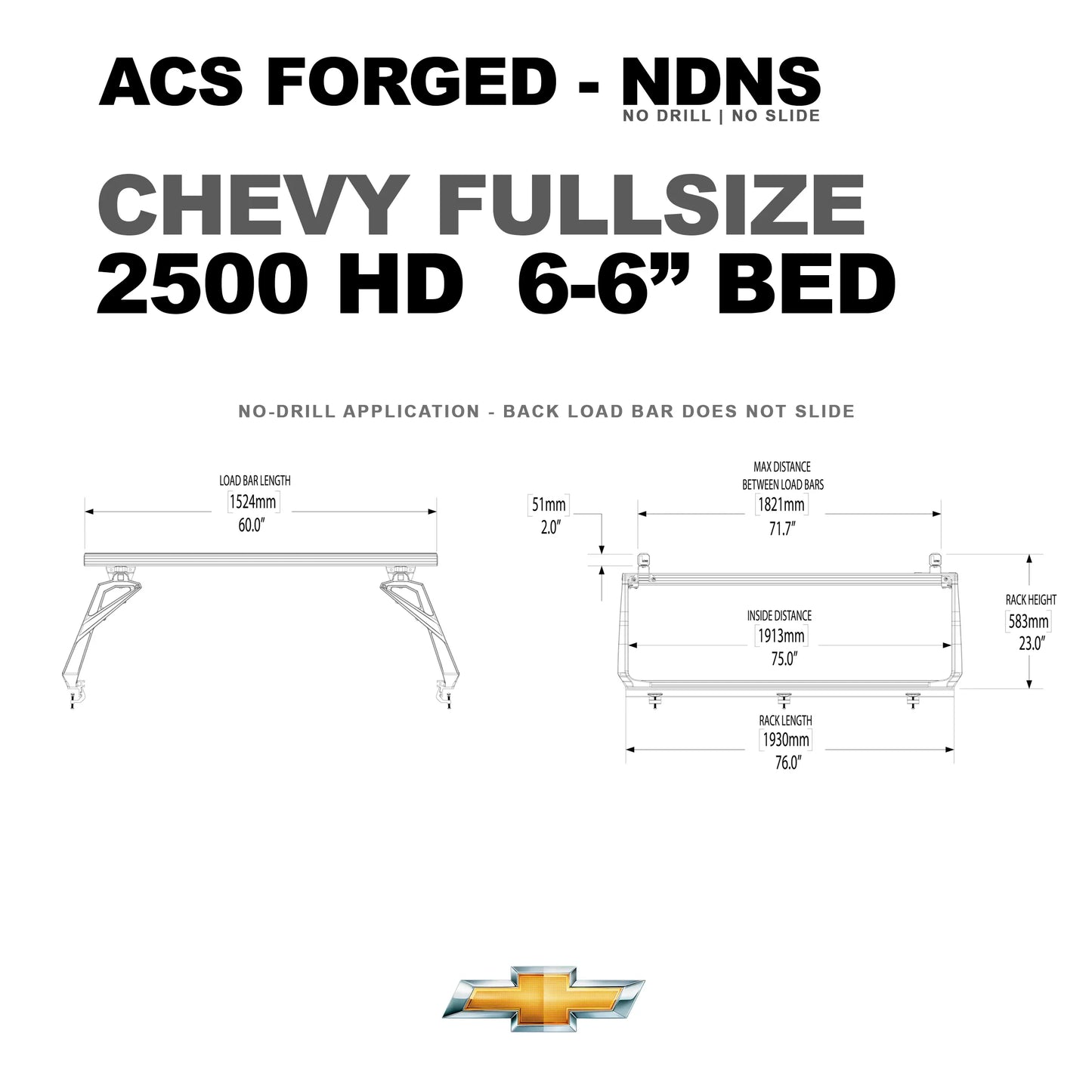 Leitner Designs ACS FORGED | Active Cargo System - No Drill for Chevrolet