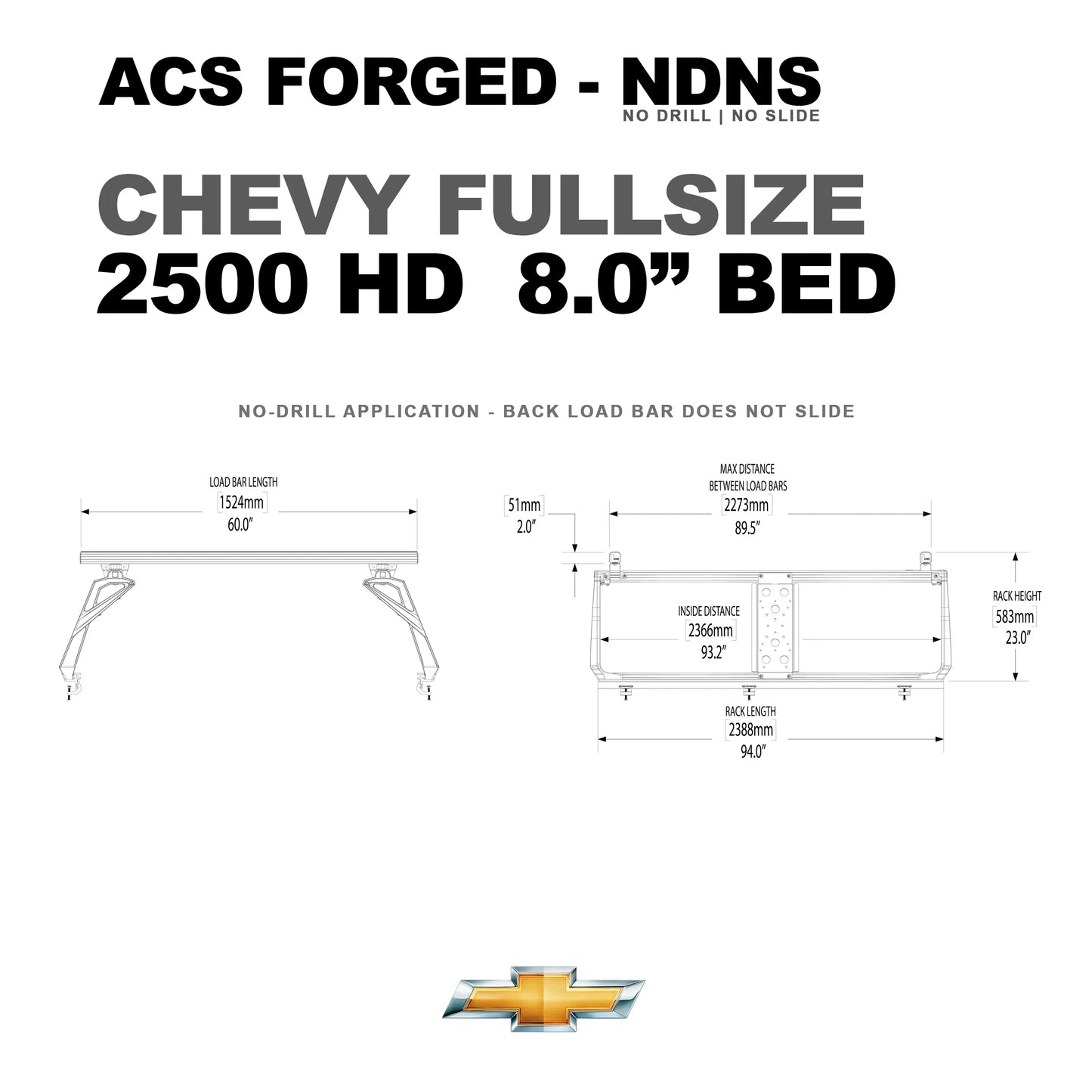Leitner Designs ACS FORGED | Active Cargo System - No Drill for Chevrolet