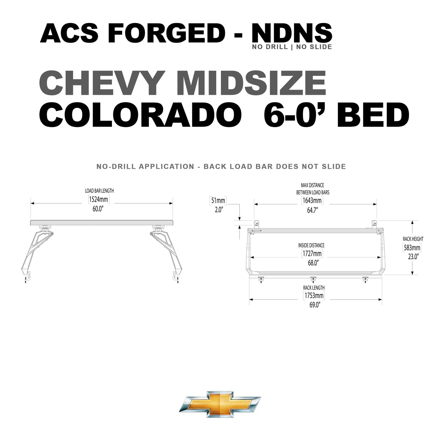 Leitner Designs ACS FORGED | Active Cargo System - No Drill for Chevrolet