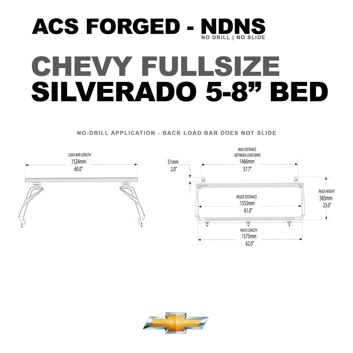 Leitner Designs ACS FORGED | Active Cargo System - No Drill for Chevrolet