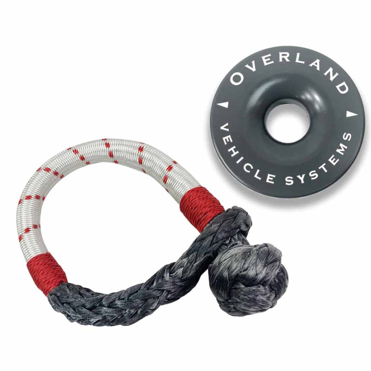 Overland Vehicle Systems Combo Kit Soft Shackle 7/16" 41,000 lb. and Recovery Ring 4.0" 41,000 lb