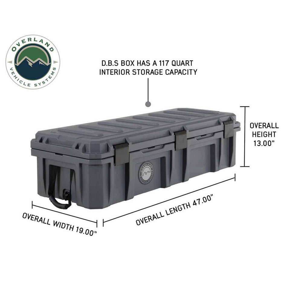 Overland Vehicle Systems D.B.S. Dark Grey Dry Box With Drain & Bottle Opener