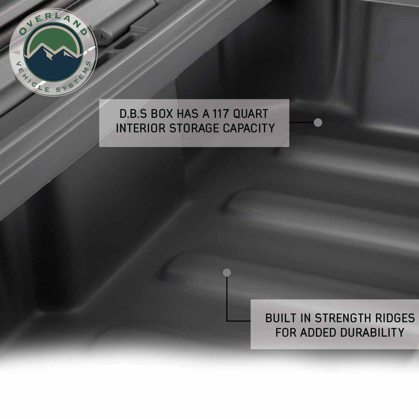 Overland Vehicle Systems D.B.S. Dark Grey Dry Box With Drain & Bottle Opener