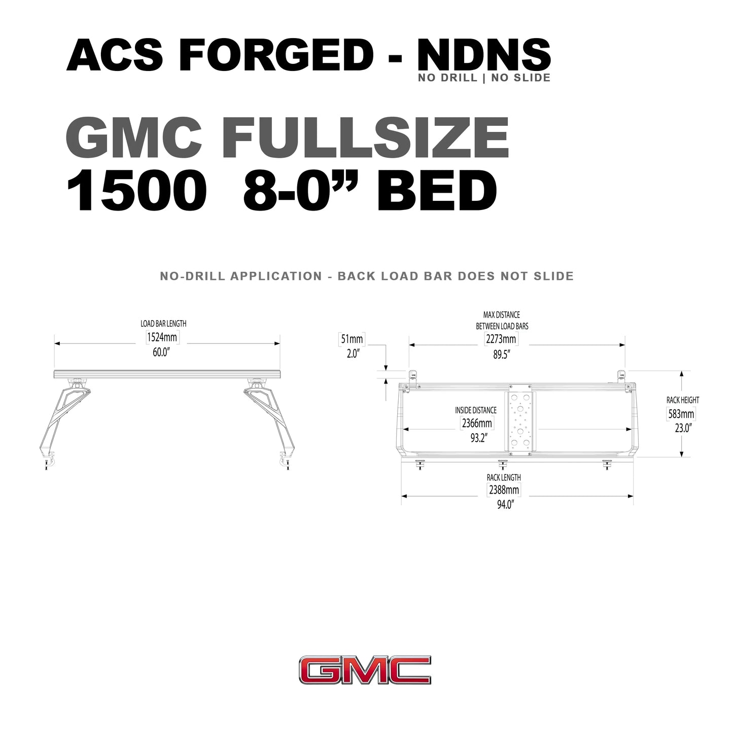 Leitner Designs ACS FORGED | Active Cargo System - No Drill For GMC