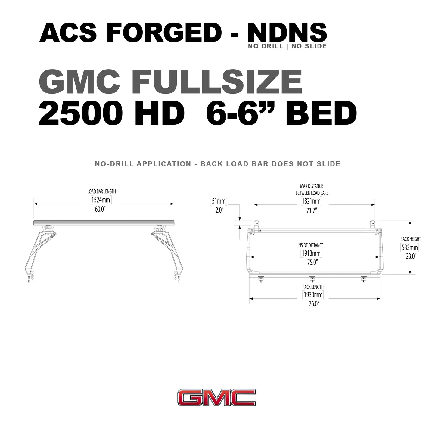 Leitner Designs ACS FORGED | Active Cargo System - No Drill For GMC