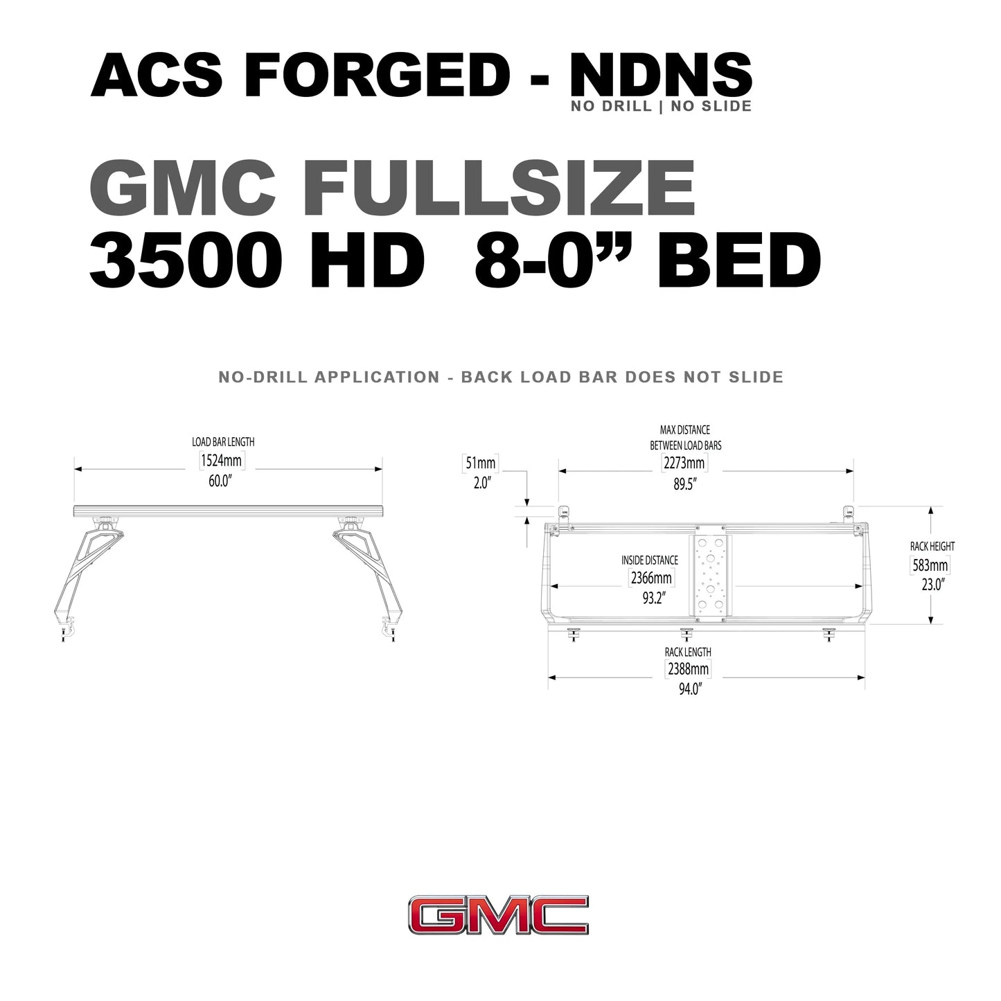 Leitner Designs ACS FORGED | Active Cargo System - No Drill For GMC