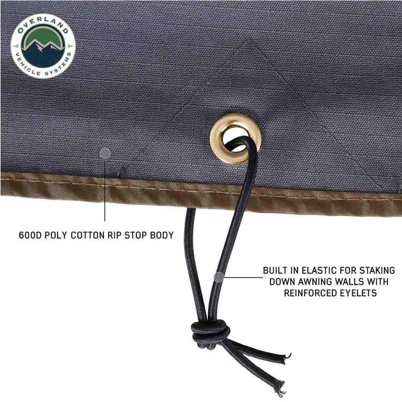 Overland Vehicle Systems HD Nomadic 270 Awning Wall 2 With Window - Passenger Side