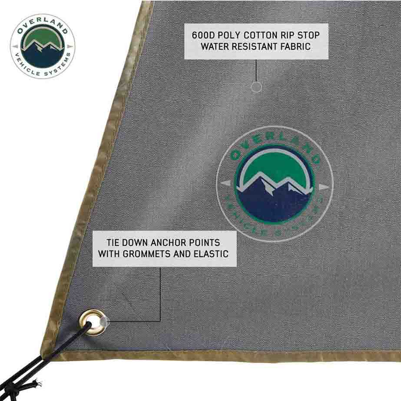Overland Vehicle Systems HD Nomadic 270 Degree Awning Wall 1 With Door & Window