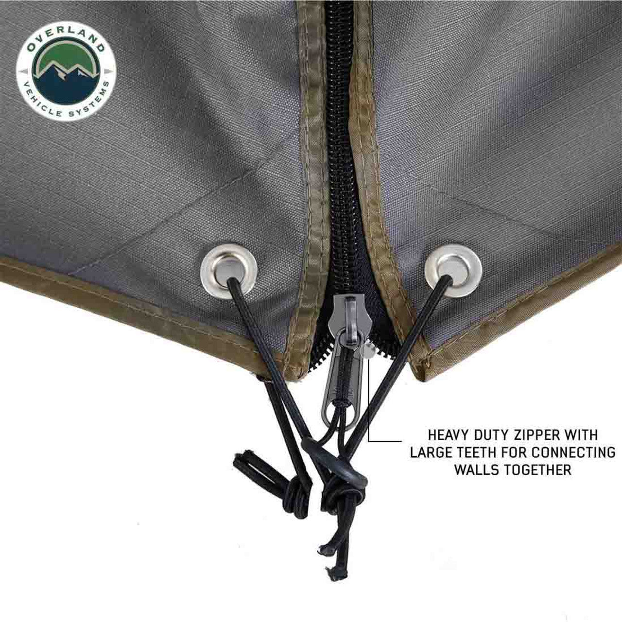 Overland Vehicle Systems HD Nomadic 270 Degree Awning Wall 1 With Door & Window