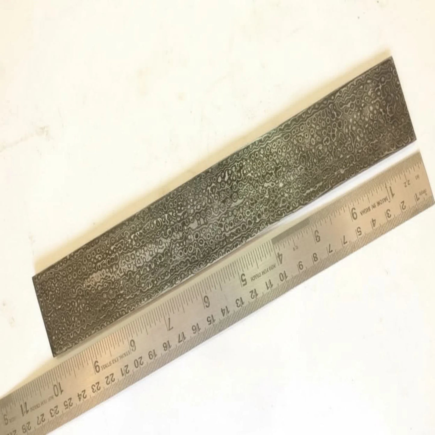 Raindrop Pattern Damascus Steel Billet Bar for Knife Making and Bladesmith Stock