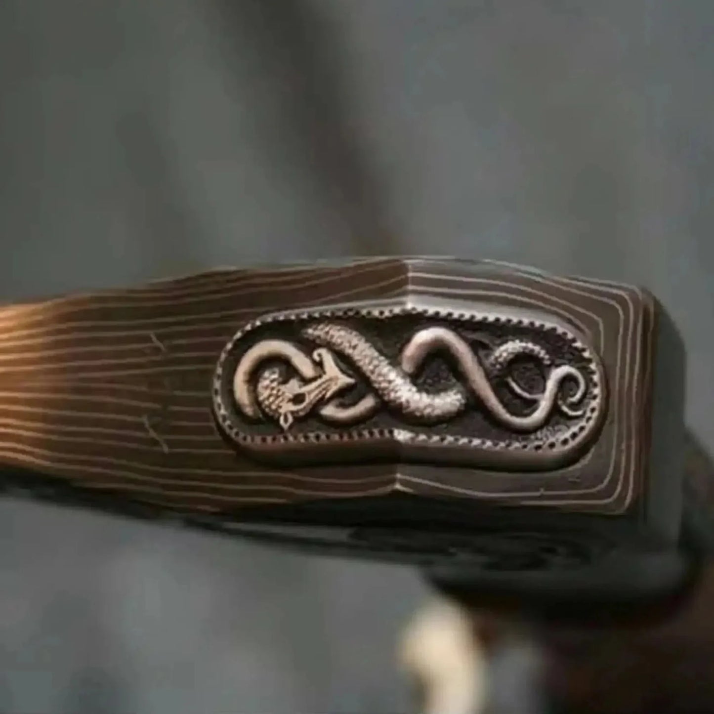 Hand Engraved Damascus Viking Axe with Carved Hardwood Handle and Matching Damascus Knife | Norse Collector Axe Set | JW SteelCrafts