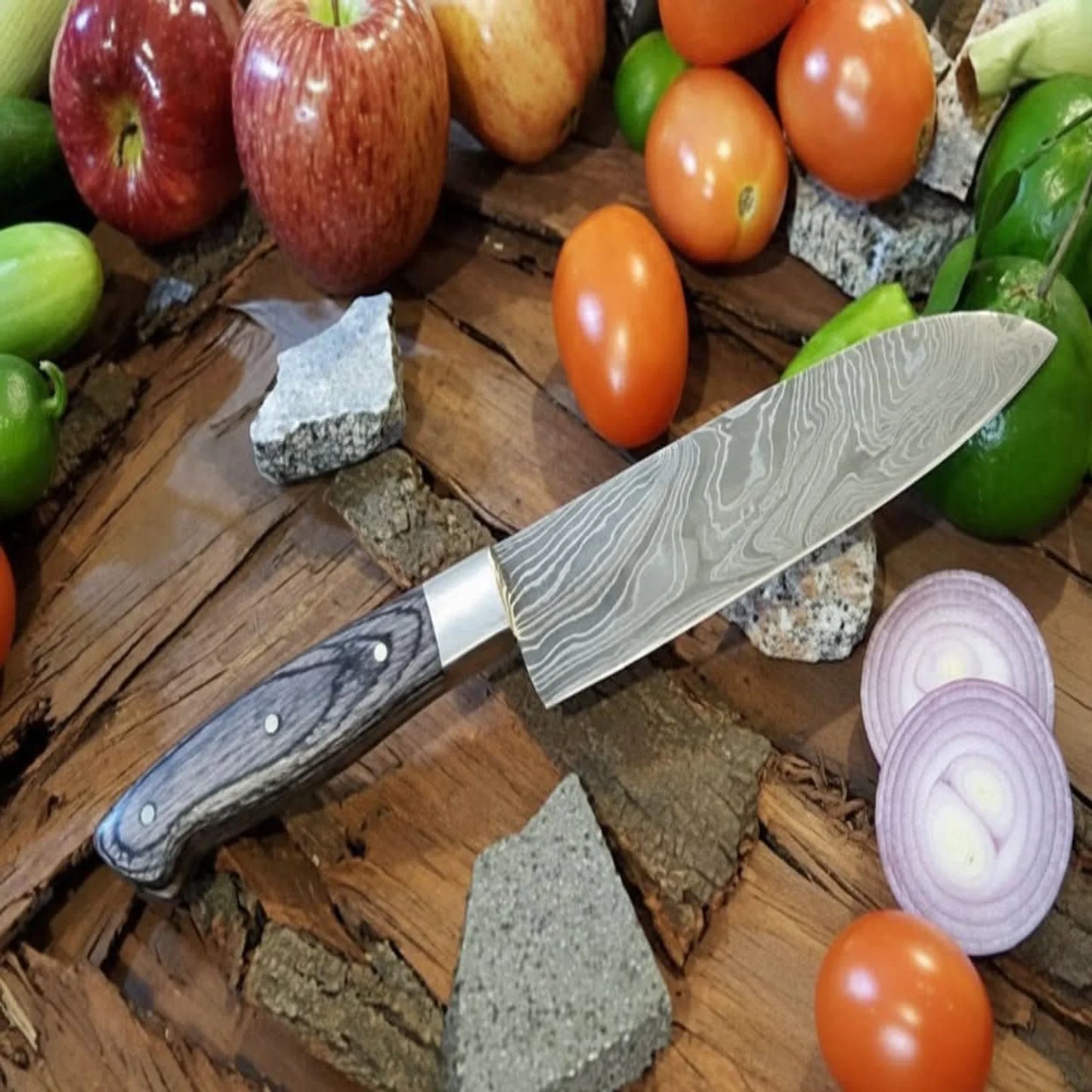 Custom Handmade Damascus Steel Chef knife/Kitchen Knife/Perfect Gift DK-060