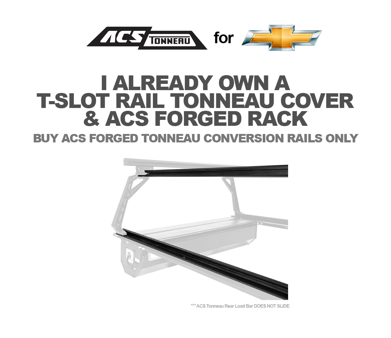 Leitner Designs ACS FORGED TONNEAU | Conversion Rails For Chevrolet Colorado