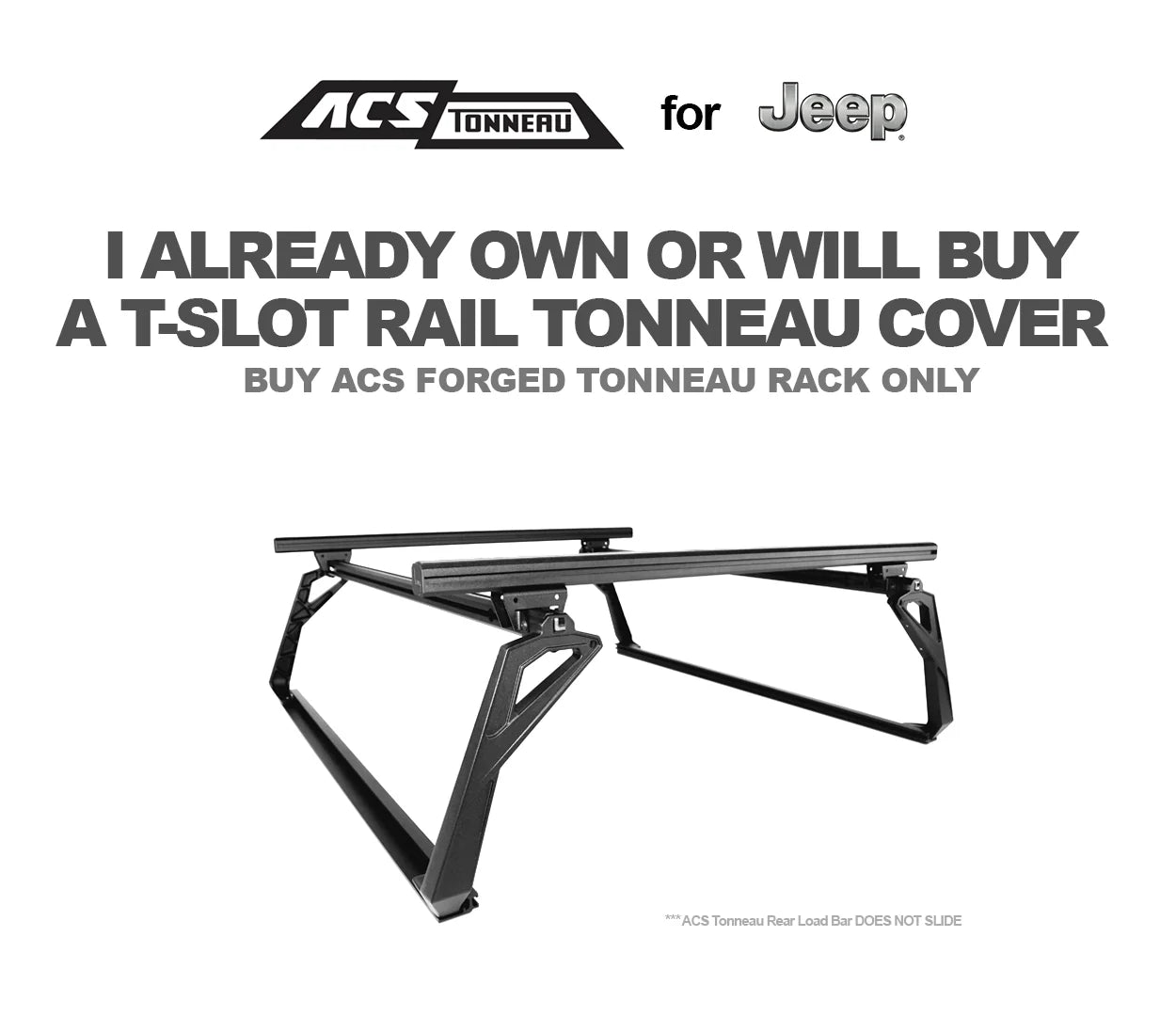 Leitner Designs ACS FORGED TONNEAU | Rack Only for Jeep Gladiator