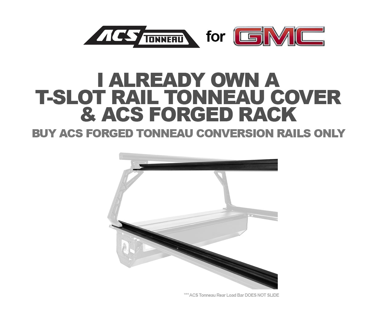 Leitner Designs ACS FORGED TONNEAU | Rails Only for GMC Canyon