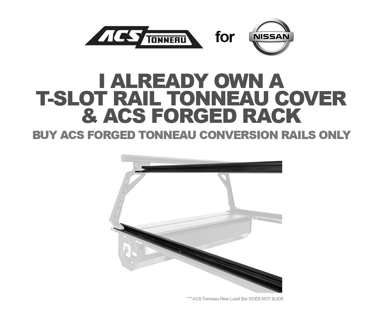 Leitner Designs ACS FORGED TONNEAU | Rails Only For Nissan Frontier