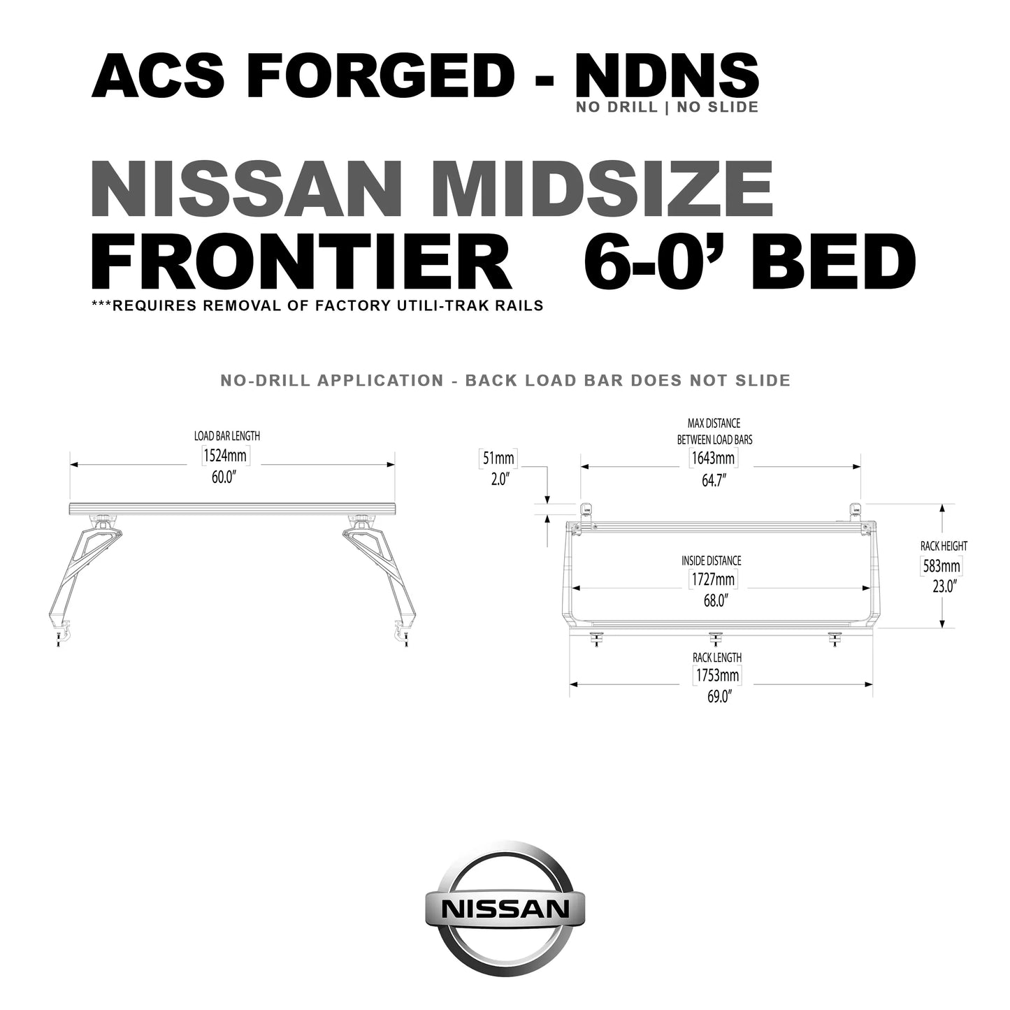 Leitner Designs ACS FORGED | Active Cargo System - No Drill For Nissan