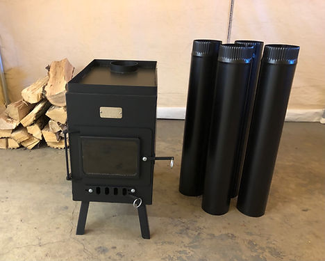 North Woods Fabrication Sauna Tent Stove Kit | Wood-Fueled Heat