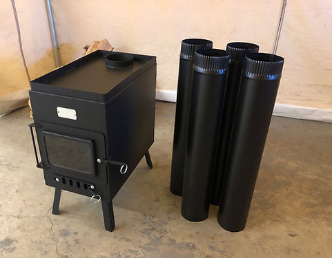 North Woods Fabrication Sauna Tent Stove Kit | Wood-Fueled Heat