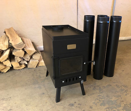 North Woods Fabrication Sauna Tent Stove Kit | Wood-Fueled Heat