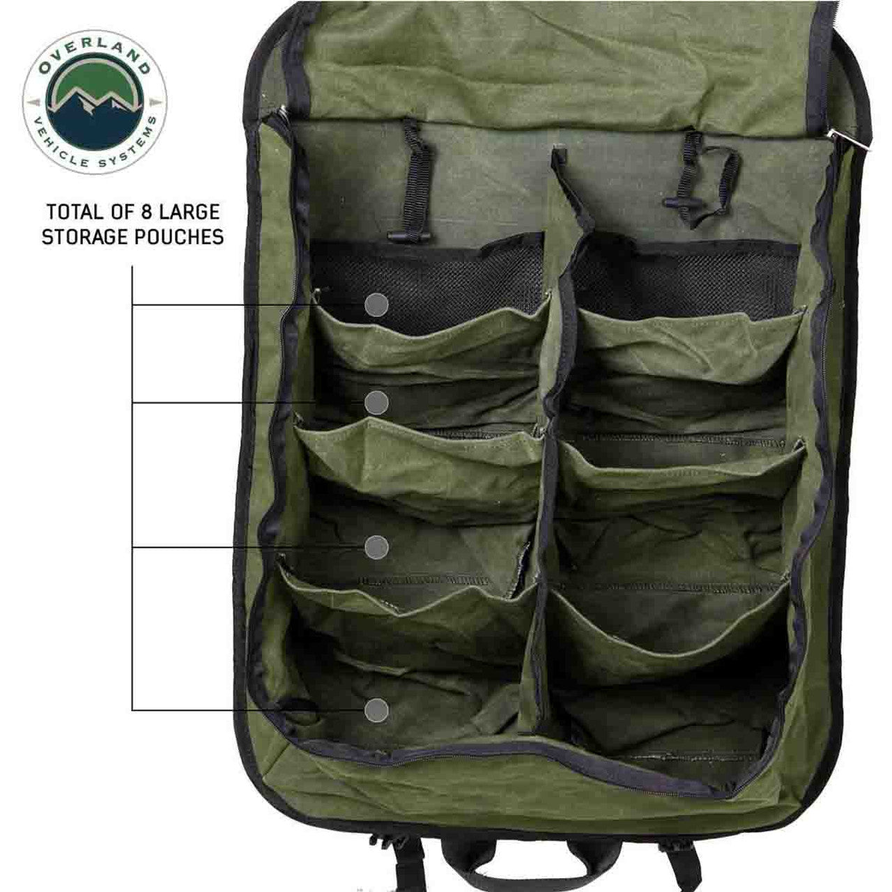 OVS Canyon Waxed Canvas Camping Gear Storage Bag - 8 Pockets