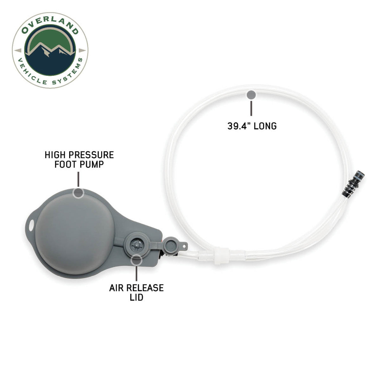 OVS Portable Camp Shower - 23 QT With Nozzle & Accessories