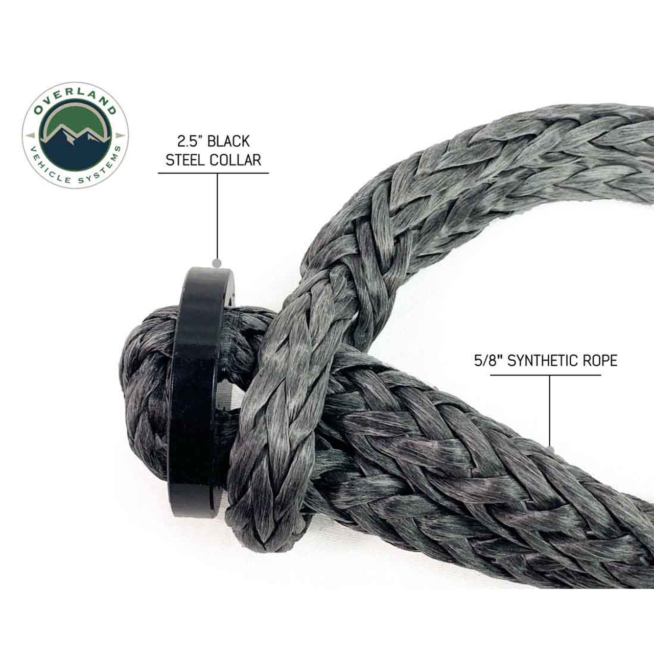 OVS Soft Shackle 7/16" x 22" 41,000 LB. With Collar & Storage Bag