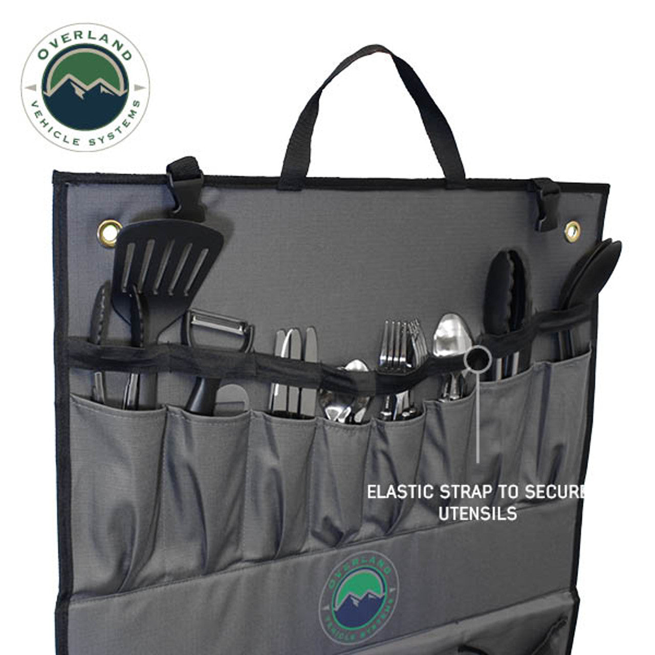 Overland Vehicle Systems Kitchen Kit - 24 Piece Cooking and Utensil Kit, Hanging Carrying Case