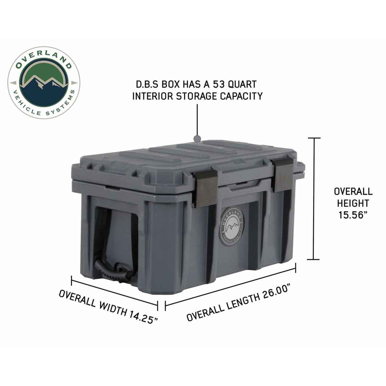 Overland Vehicle Systems D.B.S. 53 QT Dry Box | Dark Grey