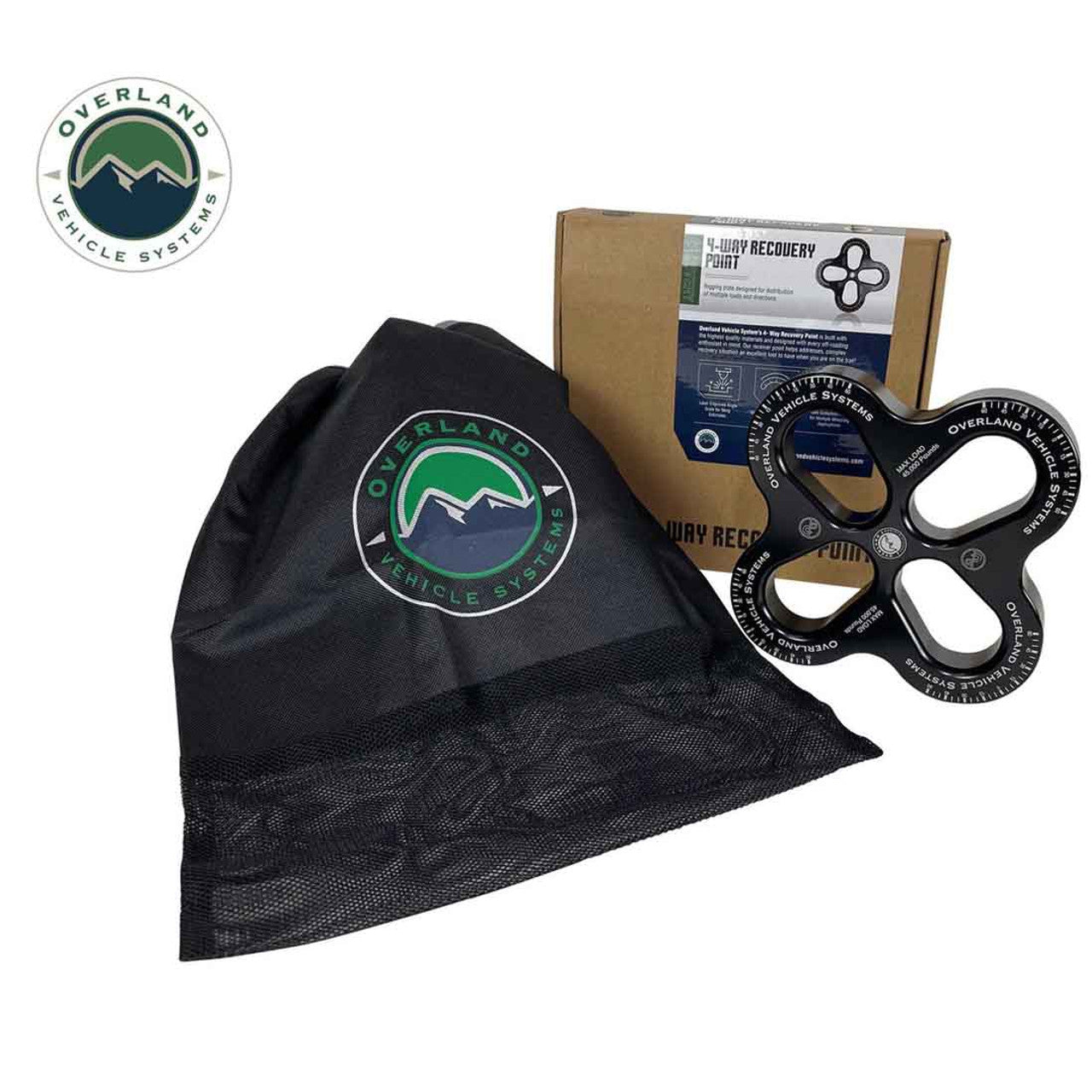 Overland Vehicle Systems R.D.L. 8" Recovery Distribution Link | 45,000 lb. Black