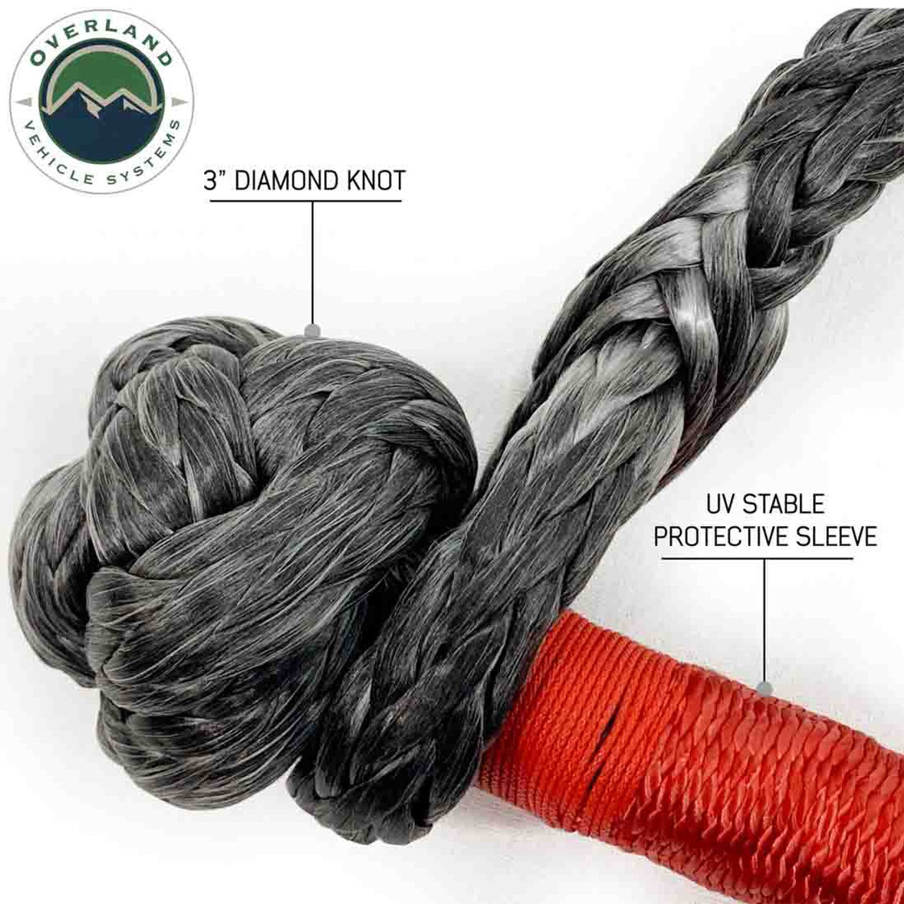 Overland Vehicle Systems Soft Shackle 5/8" x 23" With Sleeve