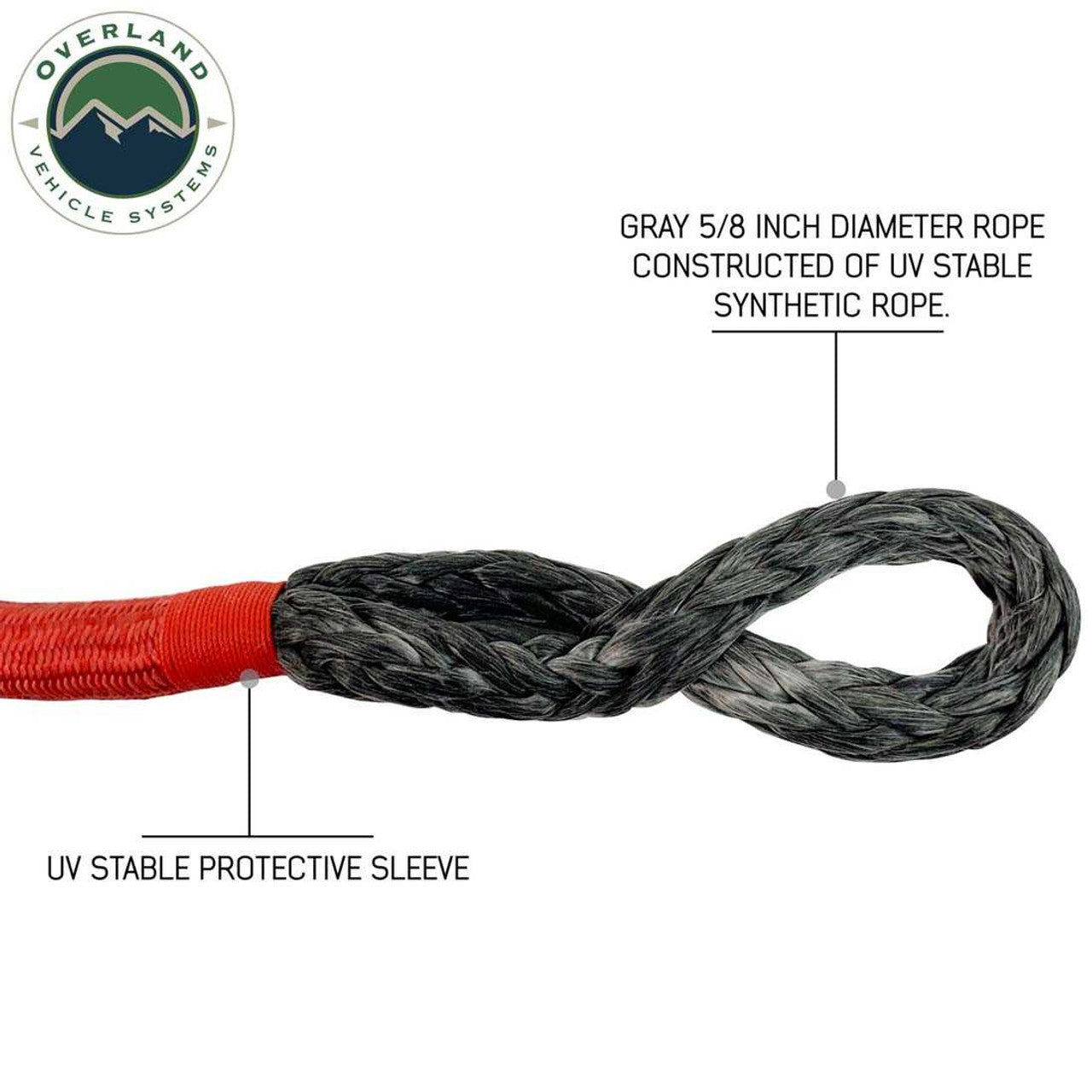 Overland Vehicle Systems Soft Shackle 5/8" x 23" With Sleeve