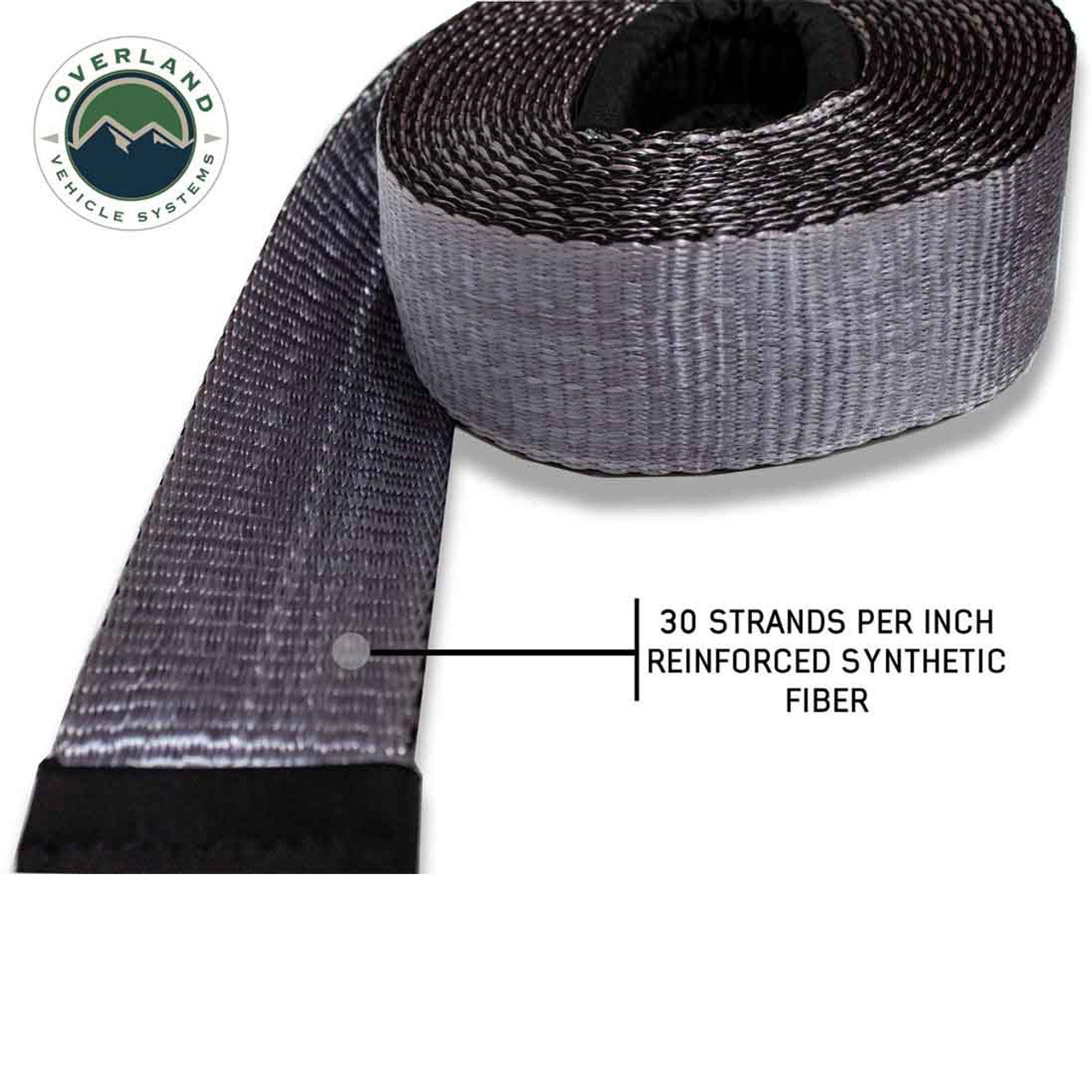 Overland Vehicle Systems Brute Tow Strap 3" x 30' (30,000 LB)