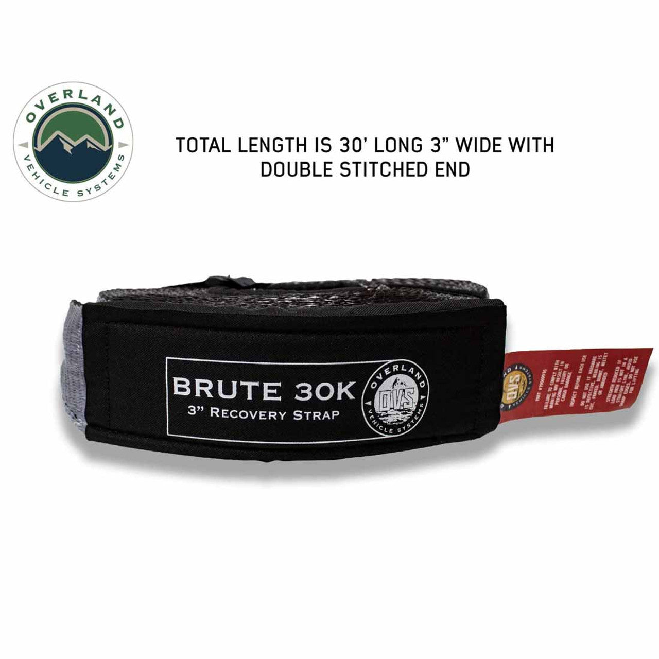 Overland Vehicle Systems Brute Tow Strap 3" x 30' (30,000 LB)