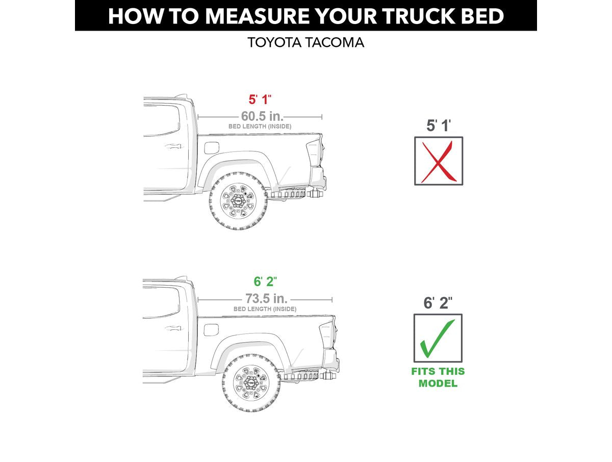 RealTruck TruXedo Lo Pro Soft Roll-Up Tonneau Cover For Toyota Tacoma
