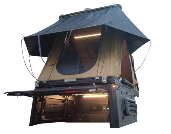 Roveroll Skynest Tent Combo | Canopy Camper/Rooftop Tent For 2024 Tacoma 5ft Bed