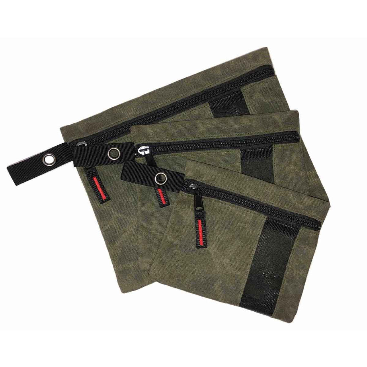 Small Size 3-Bag Set - Durable #12 Waxed Canvas Storage Bags