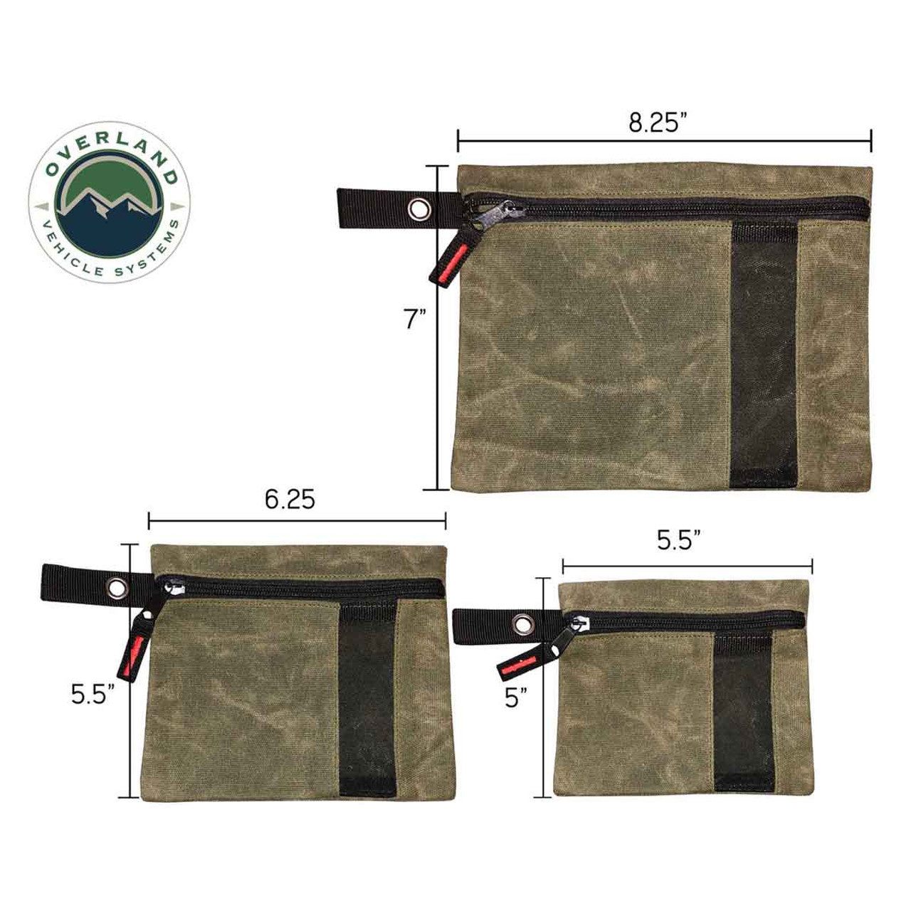 Small Size 3-Bag Set - Durable #12 Waxed Canvas Storage Bags