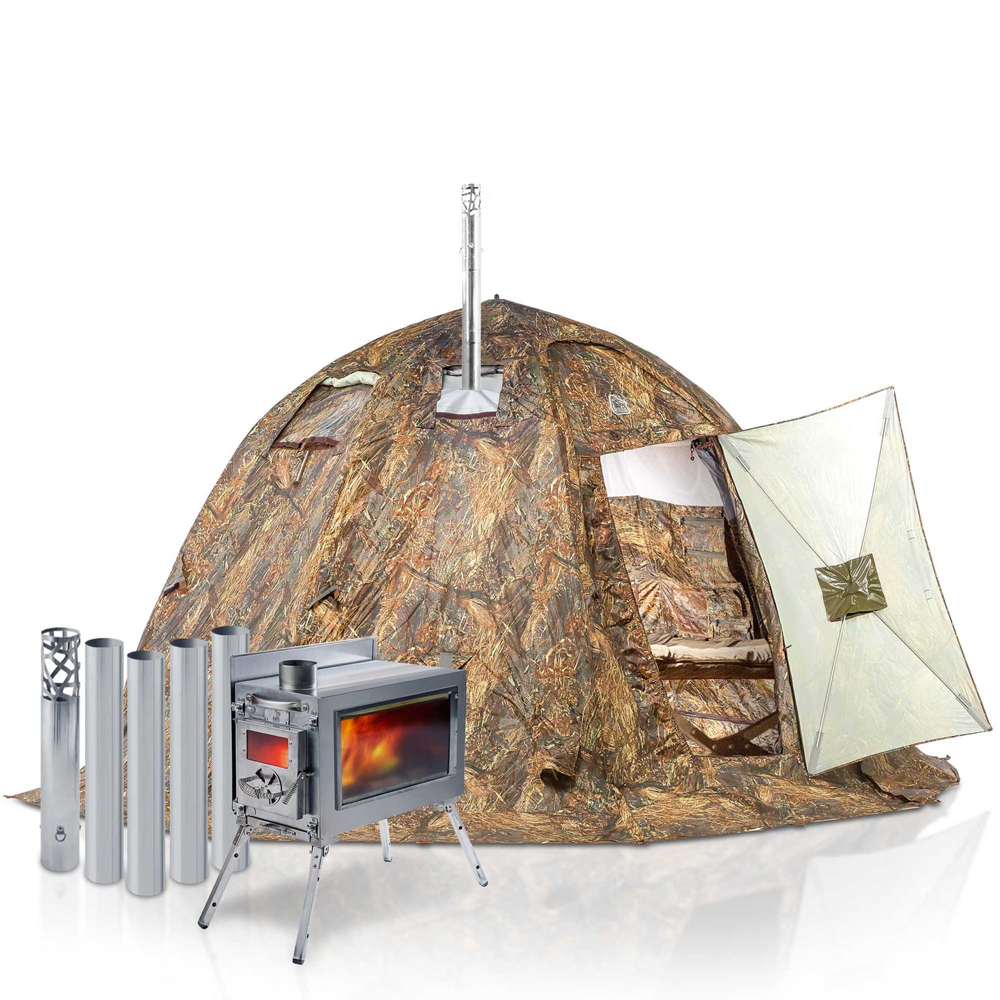 RBM All-Seasons tent UP-2 for 2-4 person + Wood Stove Caminus M