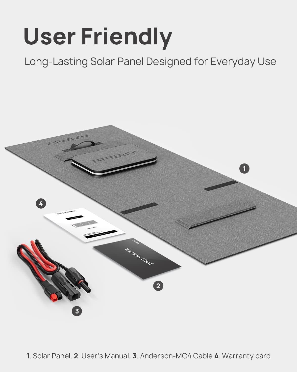 AFERIY Solar Panel AF-S100 | 100W Portable Solar Panel | AFERIY