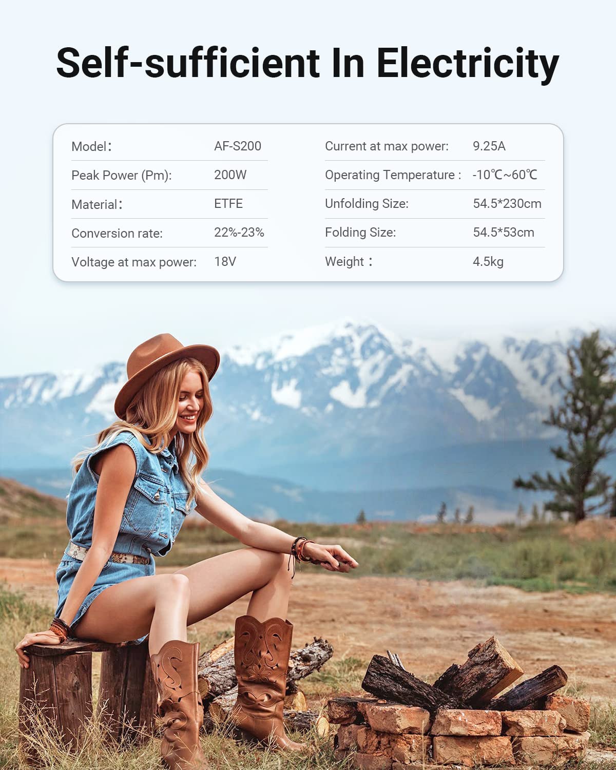 AFERIY Solar Panel AF-S200 | 200W Portable Solar Panel | AFERIY