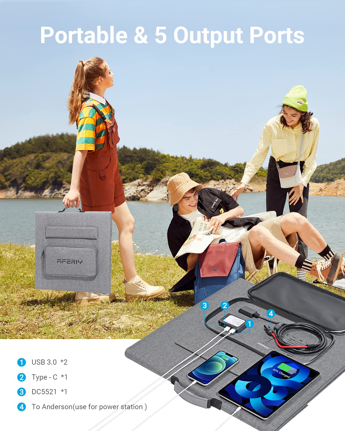 AFERIY Solar Panel AF-S200 | 200W Portable Solar Panel | AFERIY