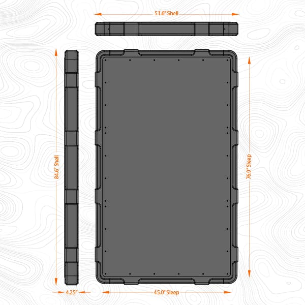 Badass Tents Rooftop Tent RUGGED™ Clamshell Rooftop Tent
