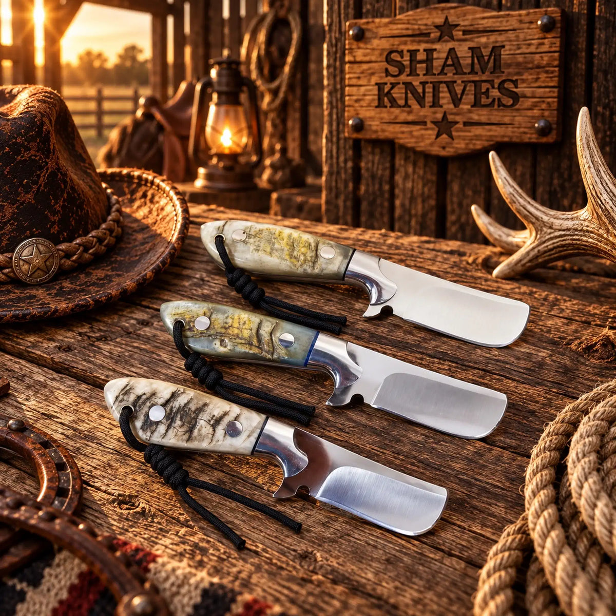 Dakota Rider D2 Field Dressing Bull Cutter Trio – Ram Horn Handles