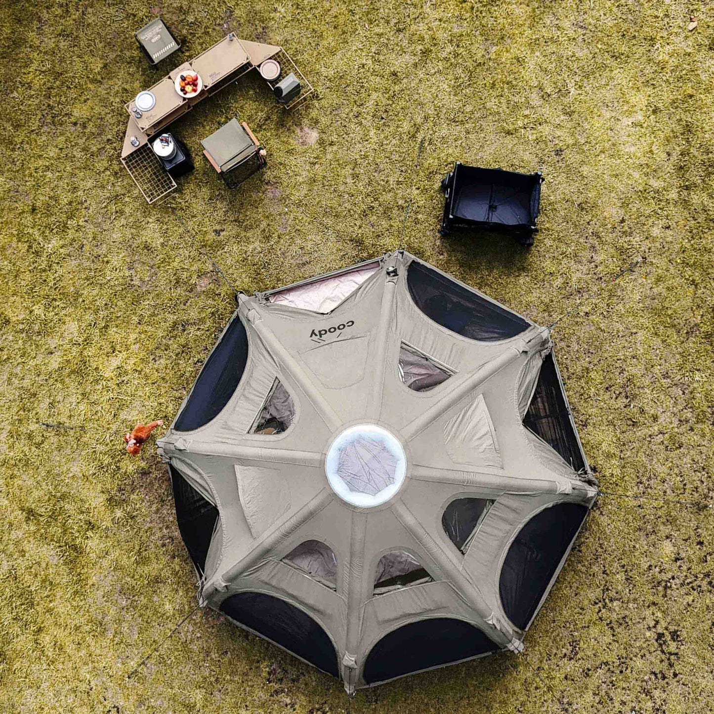 Coody Aurora Dome | RBM Outdoors Inflatable tent Octopus Forest Green for 2-4 person