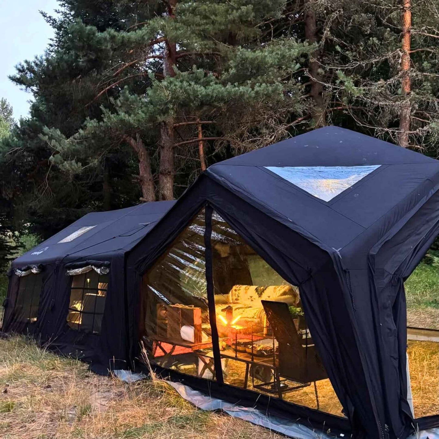 Coody | RBM Hub Shelter Inflatable Tent for 2-6 Person (Black)