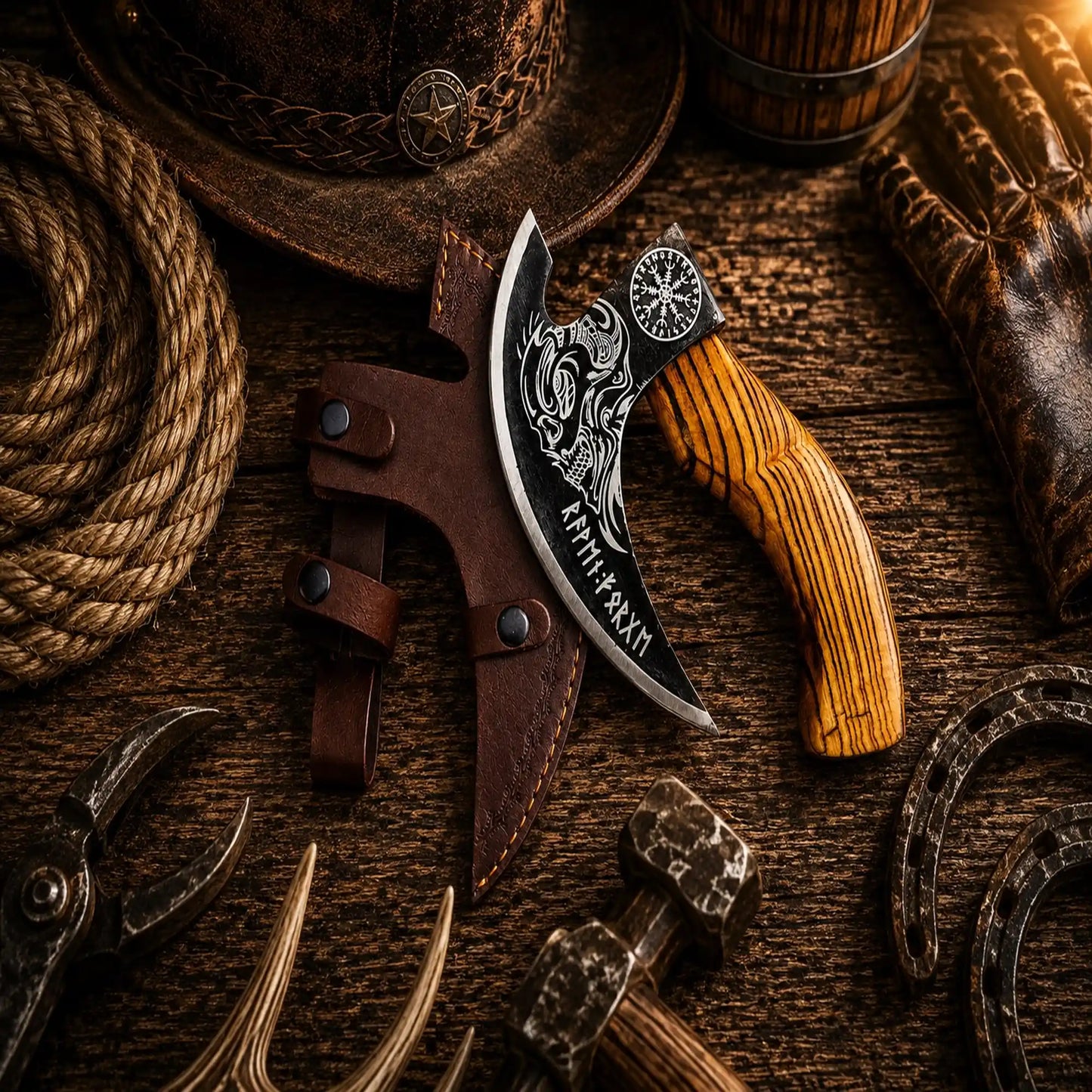 The Original Pizza Axe – Handcrafted Viking Pizza Cutter